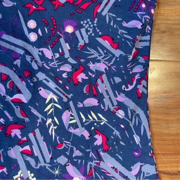 LuLaRoe XXS Julia Pink and Purple Sheath Midi Dress with Short Sleeves - Picture 5 of 6